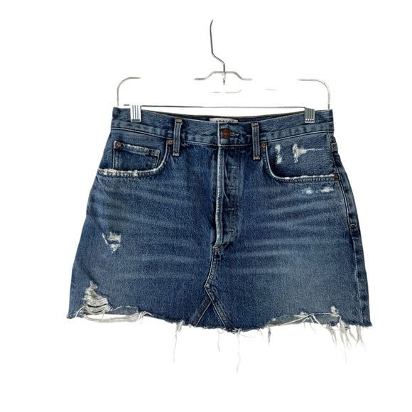 Agolde Dresses & Skirts - AGOLDE Quinn High-Rise Denim Mini Skirt